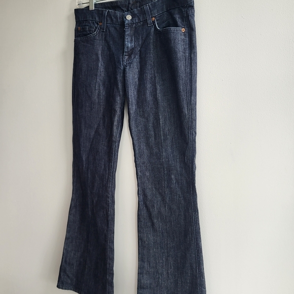 Seven7 all of Men Kind Dark Wash Pocket A Ladies Jeans Size 29 Y2K - Picture 2 of 11